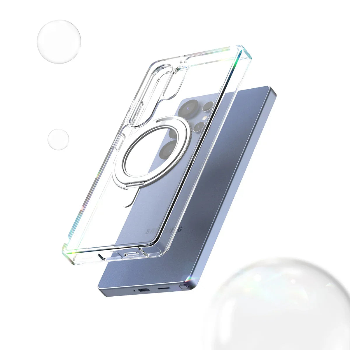 Araree Samsung S25 Ultra Duple Stand Magsafe Case - Clear - Tashqila Araree Samsung S25 Ultra Duple Stand Magsafe Case - Clear - Tashqila